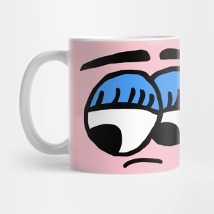 Cartoon side eye Mug